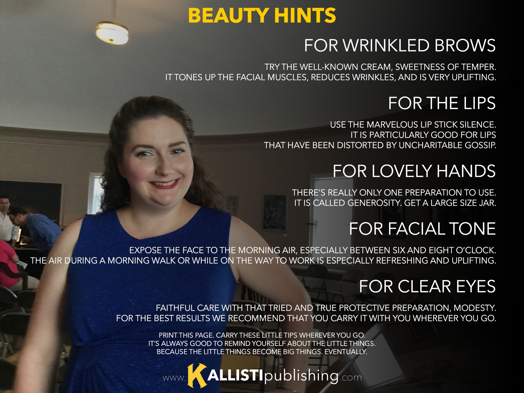 Beauty Hints from Kallisti Publishing That You Will Love and Share!