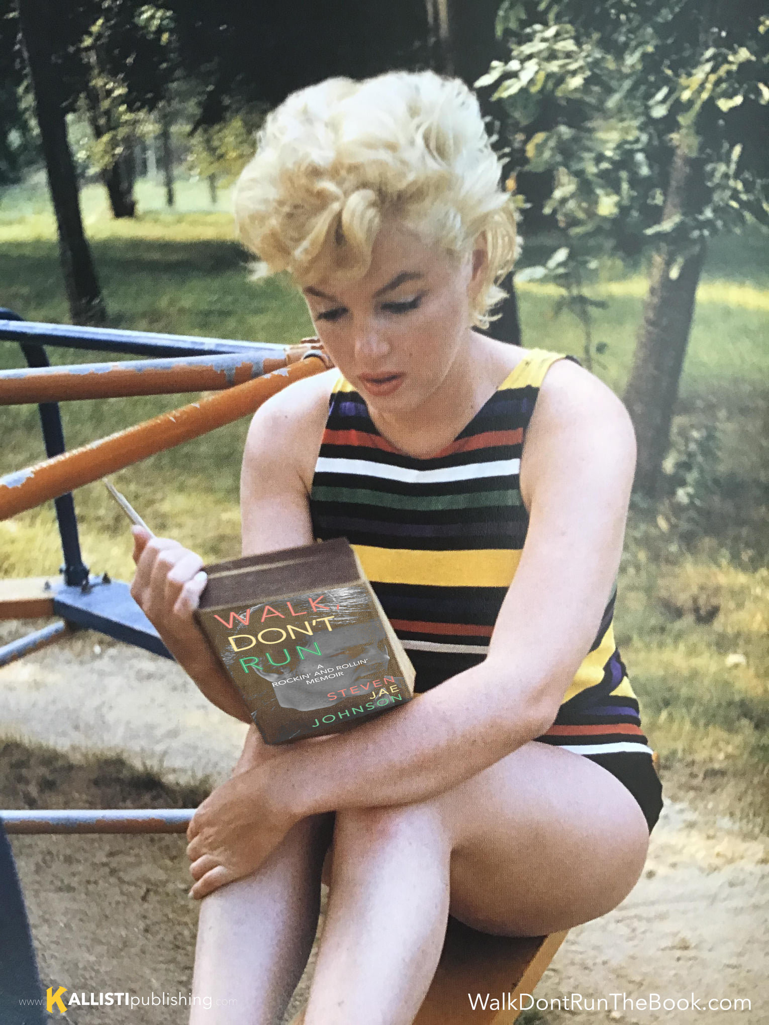 Marilyn Monroe Reading Walk, Don't Run in a Park