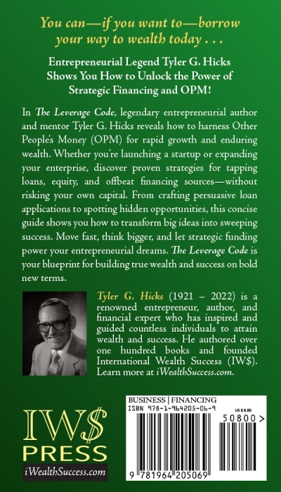 The Leverage Code by Tyler G. Hicks - BACK COVER